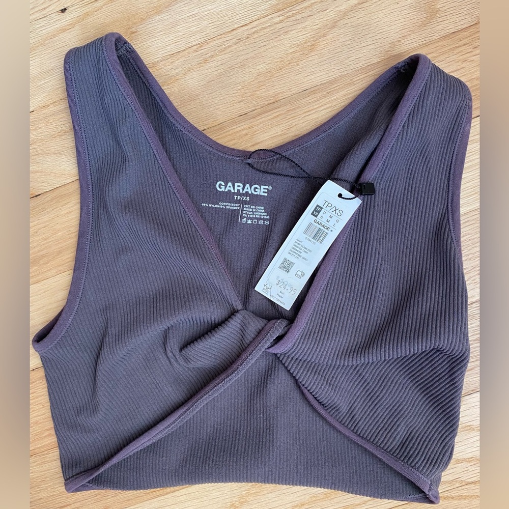 Grey Twist Crop Top